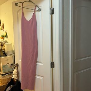 Long pink knitted forever 21 dress